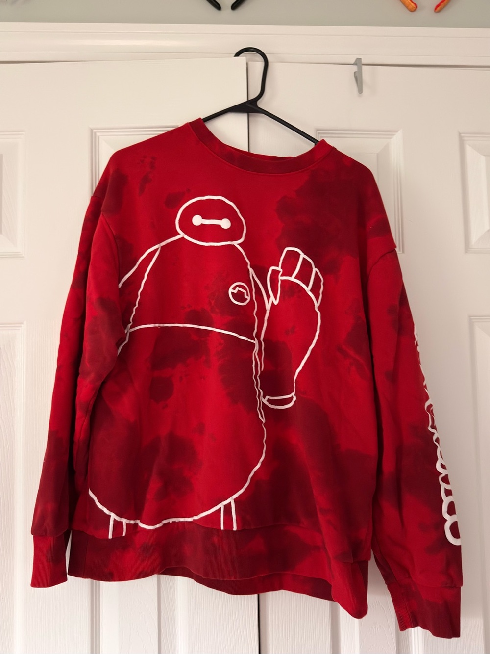 Disney Red Baymax Crewneck Sweatshirt - Men Sweaters